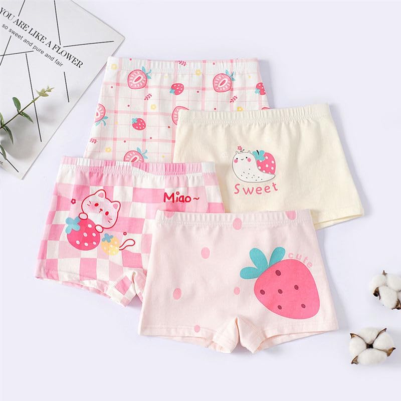 ASJAR Girls Kids Underwear Summer Breathable Baby Underwear(Pack of 4) (7-8Year) 2