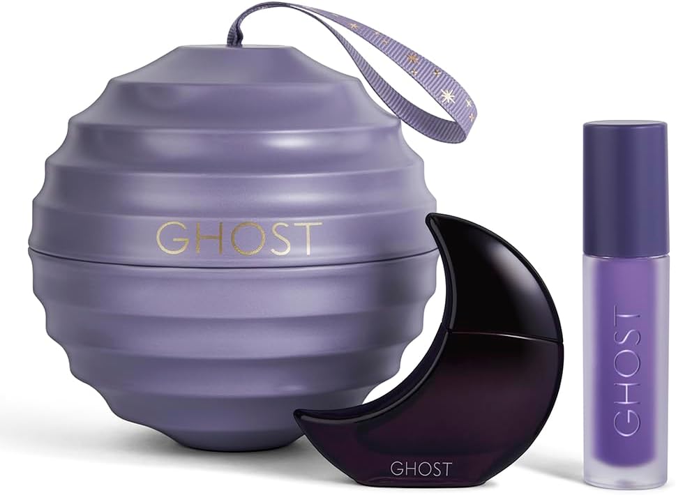 Ghost Deep Night Miniatuur Kerstbal Eau De Toilette Gift Set | Belle de Nuit, Perzik & Vanille | Parfum voor Vrouwen 10 ml