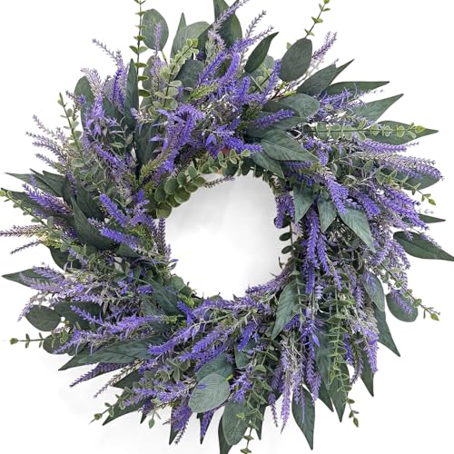 26 Inch Lavender Eucalyptus Wreaths for Front...