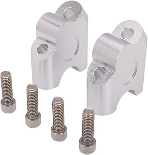 Motorcycle Universal Handlebar Riser 7/8" 22mm Fat Handlebars Clamp for Kawasaki Yamaha hon.da Suzuki(Sliver