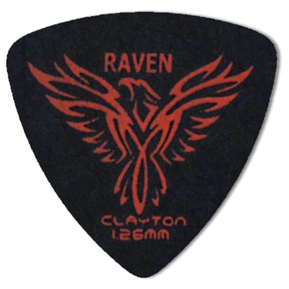 Clayton Black Raven Guitar Picks (Select from gauges .38mm - 1.26mm)