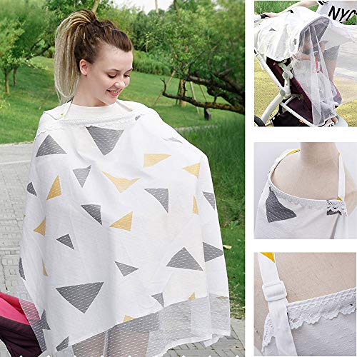 Poncho per Allattamento, Grembiule Allattamento, Coperta Allattamento Bambini e Nascondi Seno, 100% Morbido Cotone Naturale Regalo per Mamme Nuove