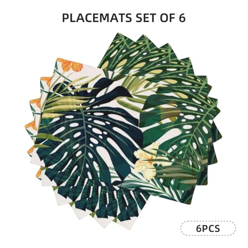 Sets de table en lin tropical anti-chaleur et lavables - 3