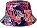 BONRI Sombreros de Cubo Transpirables con Parte Superior Plana Unisex Sombrero de Cubo de Flores Silvestres en Blanco y Negro Unisex Sombrero de Pescador de Verano-Helado-Talla única