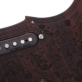 KOSDFOGE Guitare Pickguard Vintage Palissandre Chargé Backplate avec Vis Accessoires de Guitare Électrique – Image 4