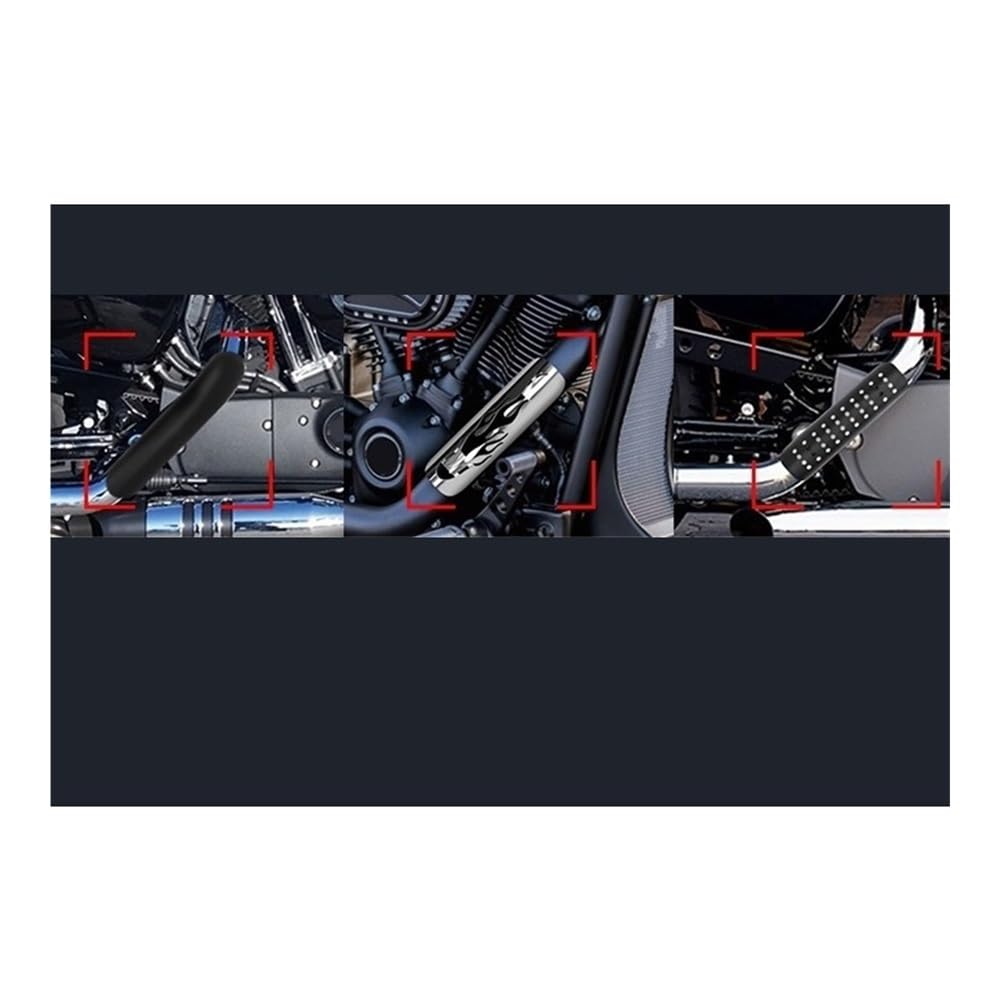 Paracalore Scarico per H&Arley per Tubo di Scarico Universale per Moto Copertura dello Scudo Termico Silenziatore Protezione Accessori