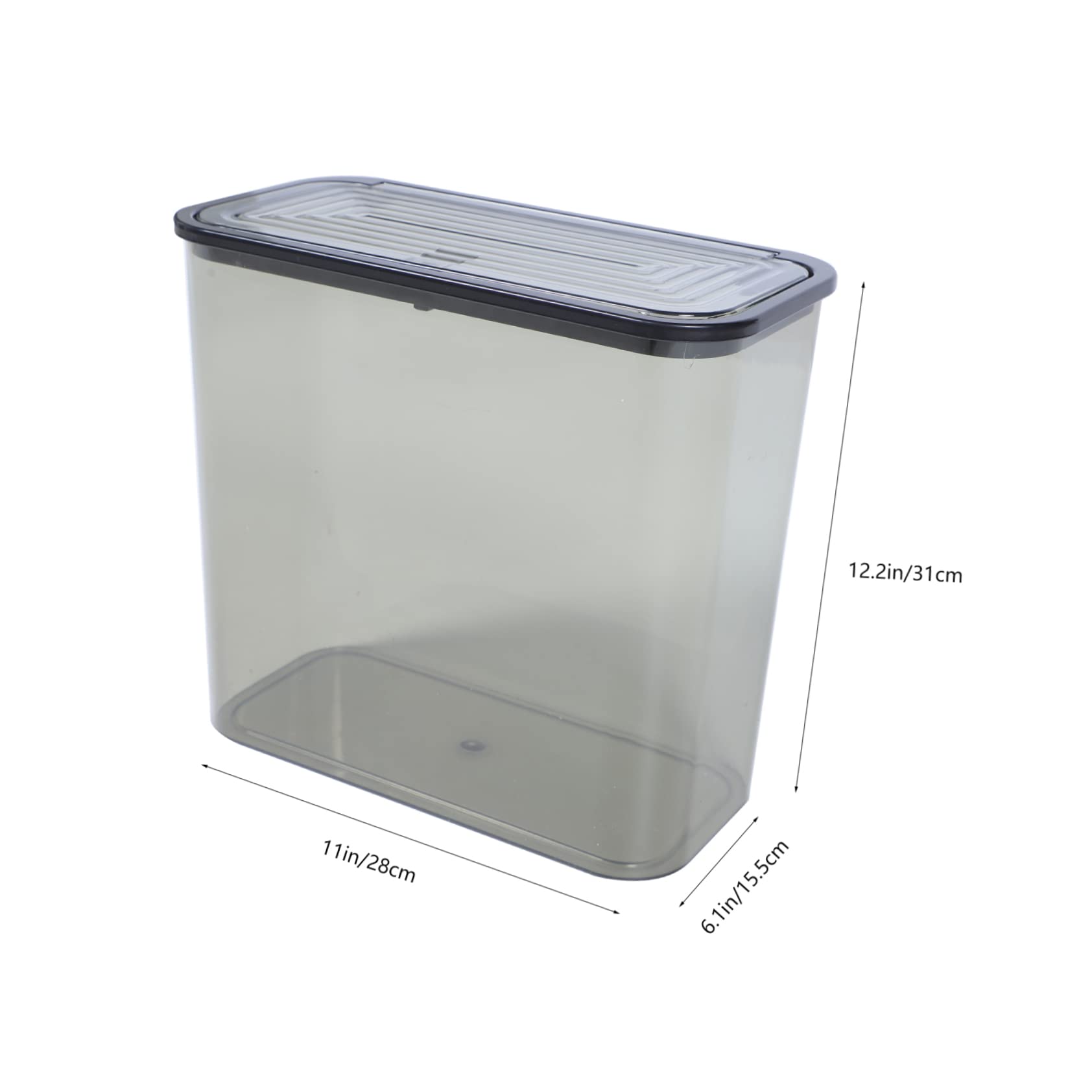 Alipis Cubo de Basura con Tapa de Plástico Transparente, Diseño Cuadrado | Gran Capacidad, Recoge Restos de Papel, Cambio Sencillo de Bolsas, Uso Doméstico para Dormitorio
