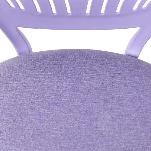 FurnitureR Kompakter Klassenstuhl, ergonomischer Sitz für Schule, Rückenlehne aus atmungsaktivem Netzgewebe, höhenverstellbar, Zeichenzimmerstuhl für Kinder, leicht zu bewegen, 360 °, Morandi-Violett