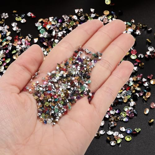 PATIKIL 14000Pcs Wedding Table Scatter Confetti Crystals 3mm Acrylic Diamonds Vase Fillers Gems for Table Centerpiece Decorations Bridal Shower Party, Dark Purple AB - Image 4
