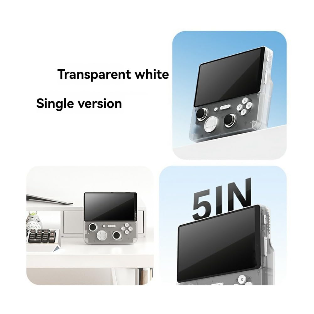 Console per Videogiochi Portatile E5Plus, Schermo da 5 Pollici HD, Console per Giochi Retro con Batteria da 6000mAh, Console per Videogiochi Portatile con Scheda da 128G