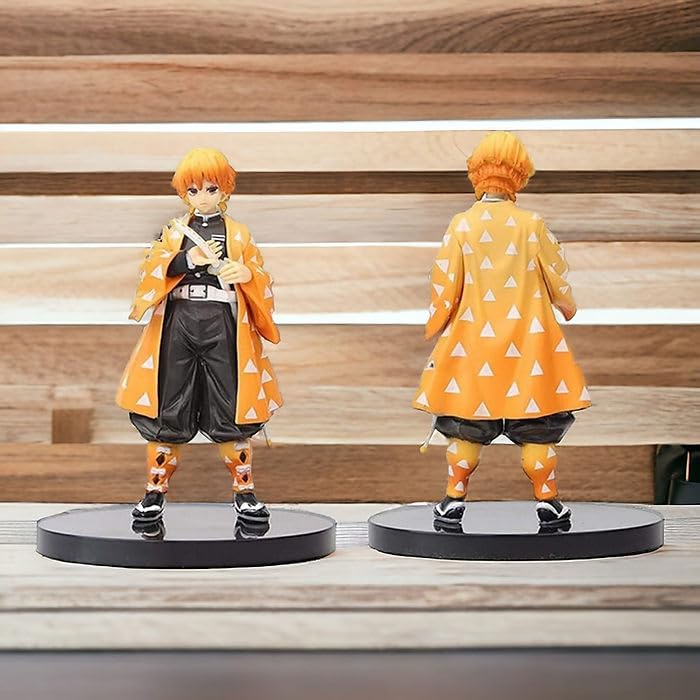 Image of Anime Cartoon Character Q Posket [16cm] Action Figure | Limited Edition | Attractive Lightweight Durable Collectibles Figures for Home Decors Office Desk and Study Table (Zenitsu 16Cm)