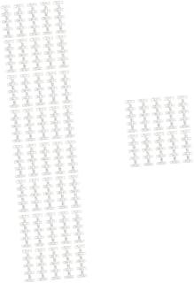 Tofficu 100 pçs fichário a5 espiral caderno escritório pastas foto scrapbook anéis clipe folha solta livro chaveiro clipes plástico livro fichário cinco furos criativo fivela de fichário segmentado fichário