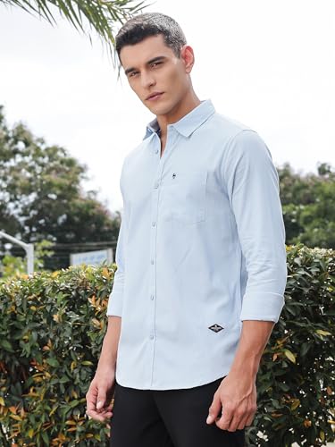 Image of Thomas Scott Men Classic Slim Fit Cotton Casual Full Sleeves Shirt