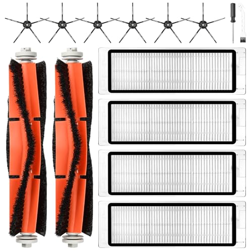 14 Stück Zubehörset für Xiaomi Roborock S6 / S5 Max / S5 / S6 Pure / S6 Maxv / S60 / S65 Saugroboter, Ersatzteile 2 Hauptbürste 4 HEPA Filter 6 Seitenbürste 1 Reinigungszubehör 1 Schraubendreher 14 Stück Zubehörset für Xiaomi Roborock S6 / S5 Max / S5 / S6 Pure / S6 Maxv / S60 / S65 Saugroboter, Ersatzteile 2 Hauptbürste 4 HEPA Filter 6 Seitenbürste 1 Reinigungszubehör 1 Schraubendreher