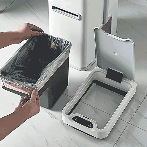Caneca de basura automática con tapa 7L baño metal miniatura 5