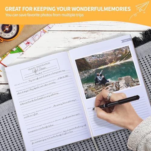 Travel-Journal-B5-Linen-World-Travel-Journal-Travel-Gifts-for-Women-Travel-Notebook-with-Prompts-12-Trips-Photos-Bucket-List-Keepsakes-76-x-103-Green