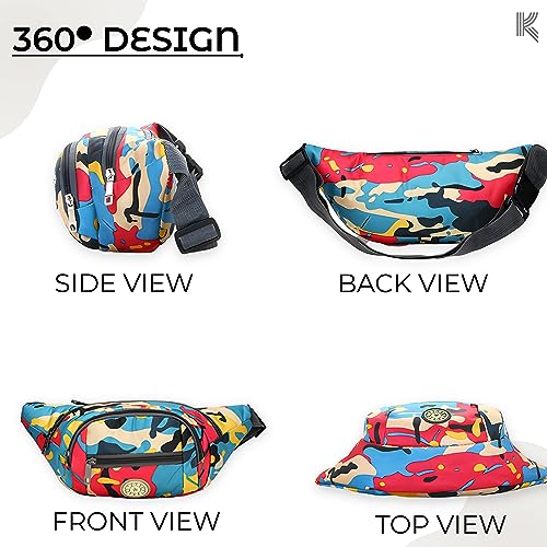 Image of Kraptick Premium Waist Bag for Men and Women - Stylish Fanny Bag, Hip Bag, Travel Money Belt (Camouflage Green)