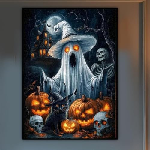 Puzzle de Halloween de 1000 piezas para disfrutar en familia de un salón lleno de misterio 3