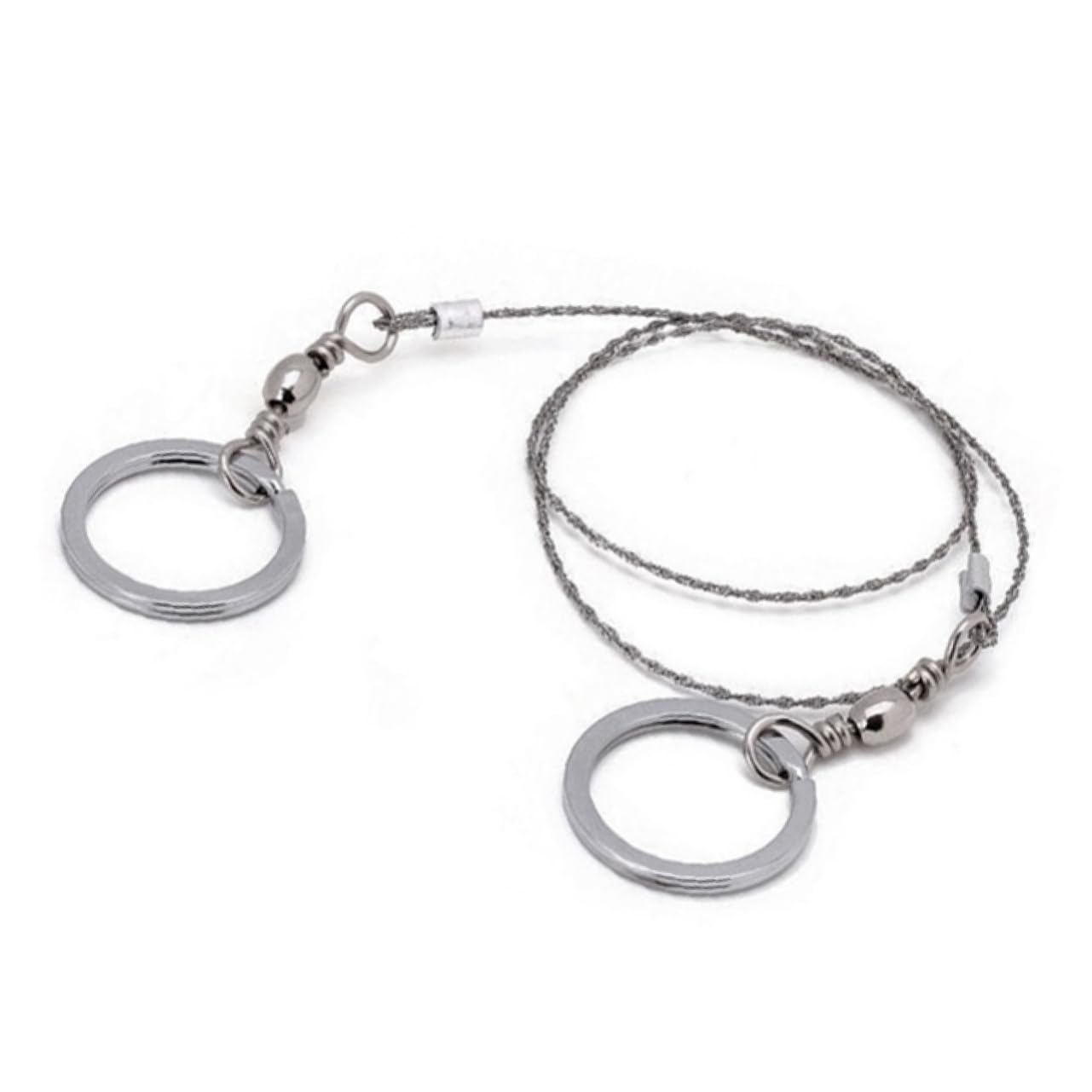 Outanaya Emergency Wire Saw for Camping Hiking Stainless Steel Portable Survival Wire Saw 4-strand Braided Metal Ring