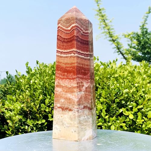 Torre de rodocrosita de 600g para armonizar tu altar de meditación y salón 6
