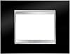 Gewiss GW16203TN Chorus Lux Plaque, 3 Positions, Black