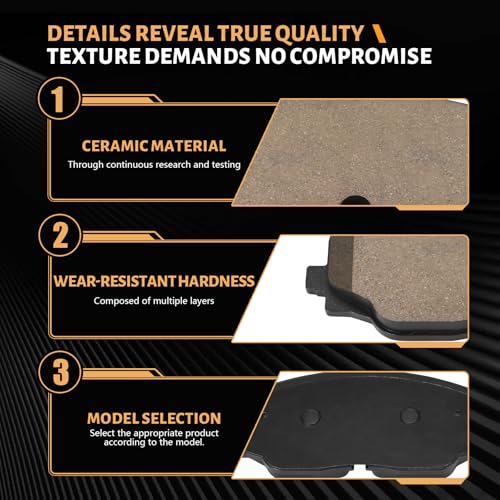 Image of D2074 Front Ceramic Brake Pads Kit Fit For Volkswagen Atlas 2018-2023, For Volkswagen Atlas Cross Sport 2020-2023