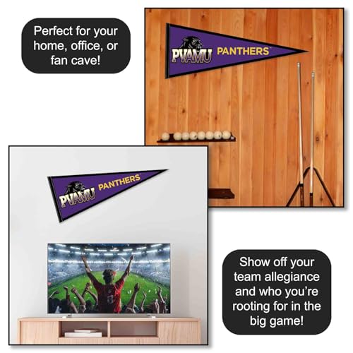 Banderín de fieltro PVAMU Panthers ideal para decorar tu habitación universitaria 3