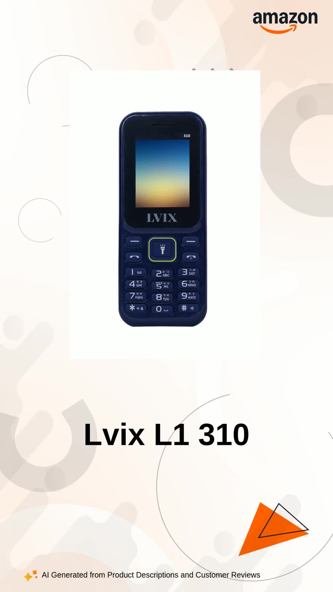 Lvix All-New L1 310 Dual Sim |Keypad Mobile| with 1.8