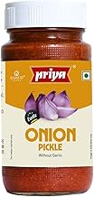 Priya Onion Pickle without Garlic, 300g - Homemade Pyaaz Achar - Traditional South Indian Taste