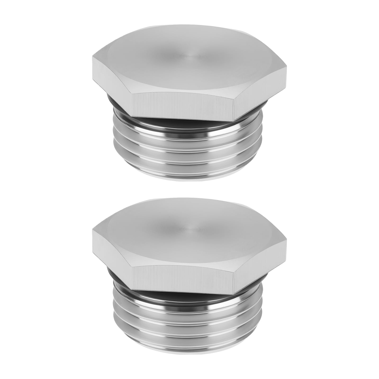 As Axis Spindleon Men's 2Pcs M18x1.5 Plug With Sealing Ring 304 Stainless Steel Hex Head Socket For Water Pipes Oil Pipes Gas Pipes Pump Ports, 12.5Mm