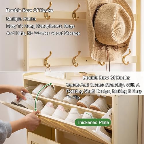 Étagère à chaussures verticale étroite pour optimiser l'entrée de maison