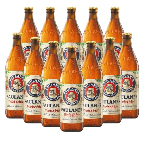 Paulaner Weissbier German Wheat Beer 330ml Bottles Case of 12 Bavarian Hefeweizen 5.5% ABV Premium Imported Wheat Beer Craft Beer Alcohol Gift Set for Men Birthday