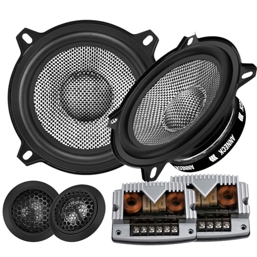 ANNECK Upgraded 5.25' Carbon Fiber Car Audio System | 300W Max Power | 92dB...