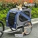 Aosom Dog Bike Trailer, Pet Wagon Bicycle Trailer with Easy Folding Cart Frame, 20
