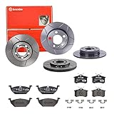 Bremsscheibenart: Voll Brembo Bremsscheiben Max Line + Beläge Vorne + Hinten für VW Golf 4 1J Polo 9Nx