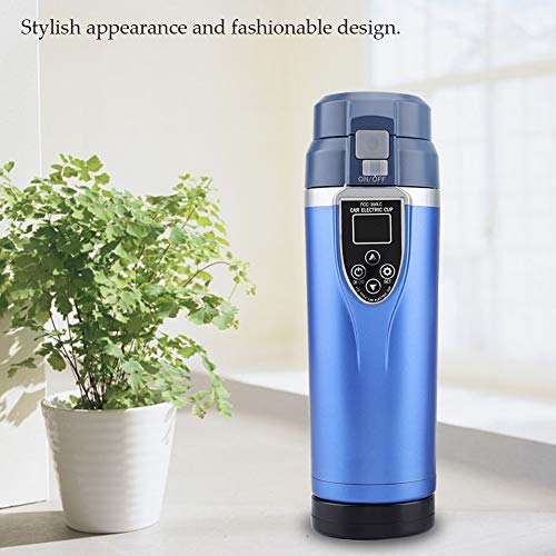 Chaleira de chá portátil, copo de aquecimento de carro de forro de aço inoxidável, conveniente e prá