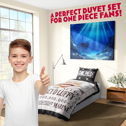 Get Trend One Piece Juego de Cama Individual con Funda Nórdica Infantil Reversible 135x200cm y Funda de Almohada, Accesorios Habitacion Anime (Multi One Piece, Individual) - imagen 5