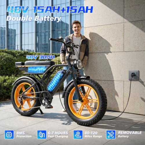 Image of TST Electric Bike for Urban Cycling, 48V 15Ah Battery, 20 inchx4 inch Fat Tire