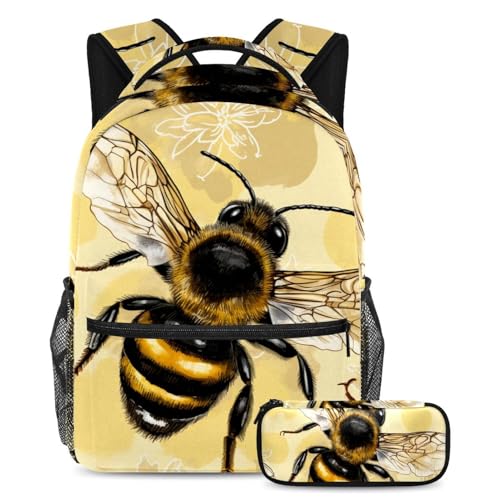 Sac à dos avec trousse à crayons pour étudiant et scolaire grand format
