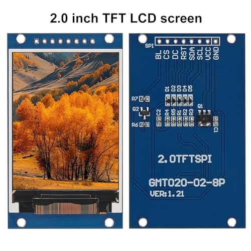 Image of AITRIP 2PCS 2.0 inch TFT Display OLED LCD Drive IC ST7789V 240RGBx320 Dot-Matrix Interface Compatible with Arduino, Raspberry Pi, ESP32, STM32