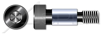 1 pcs M20-2.5 X 50mm, Shoulder=24mm, ISO 7379, Metric, Hex Socket Drive Shoulder Screws, Class 12.9 Steel, Plain