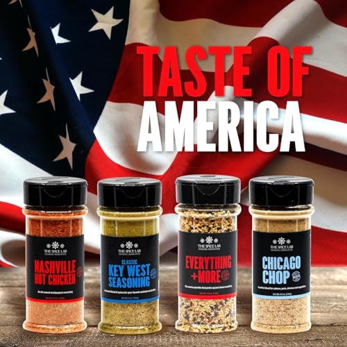 Image of The Spice Lab Spices and Seasonings Set - Ultimate Grilling Accessories Set - All Around Cooking & Air Fryers - Great Gift for Men or Gift for Dad Made in the USA (All Flavors)
