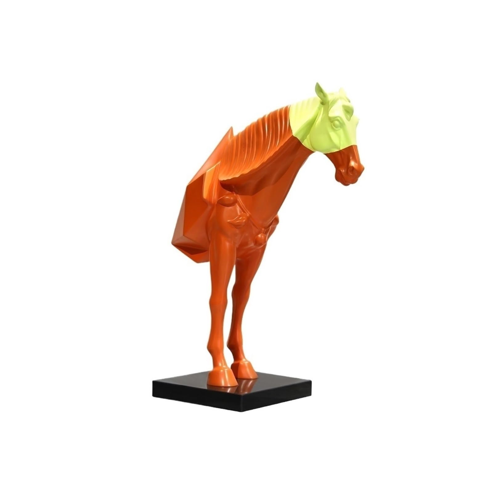 AILIUXIAOYAN Home Hecor Modern Abstract Horse Figurine Creative Living Room Decoration Large Sculpture(Orange)