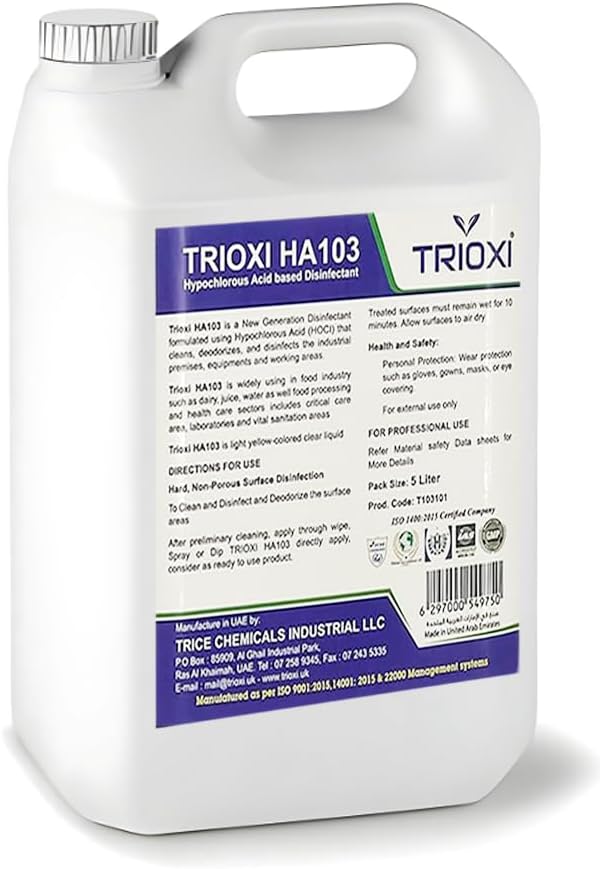Trioxi HA103 Hypochlorous Acid Based Disinfectant (5 Liter)