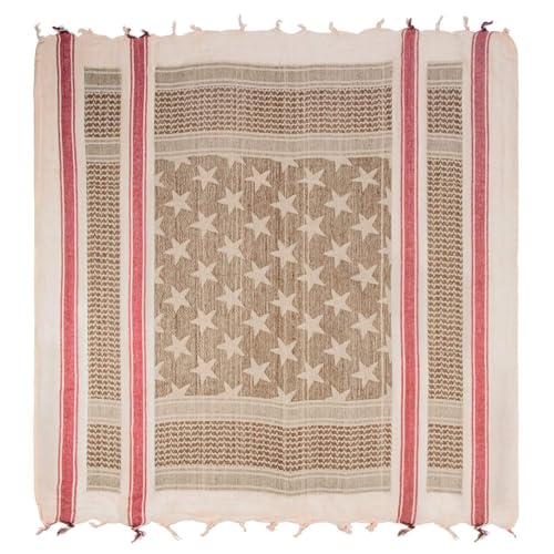 Image of Mato & Hash Stars And Stripes Military Shemagh Tactical 100% Cotton Scarf Head Wrap
