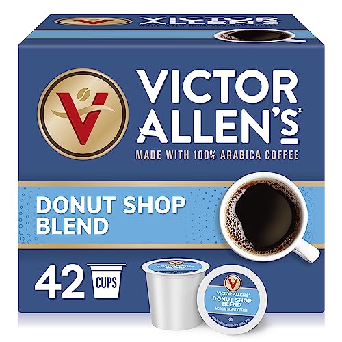 Image of Victor Allen's Coffee Donut Shop Blend, Medium Roast, 42 Count, Single Serve Coffee Pods for Keurig K-Cup Brewers