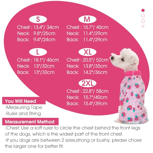 Image of Dog Surgery Recovery Suit for Small Dogs, 4-Legged Dog Onesie After Surgery with Back Snaps, Breathable Cotton Spay and Neuter Bodysuit for Female and Male Dogs