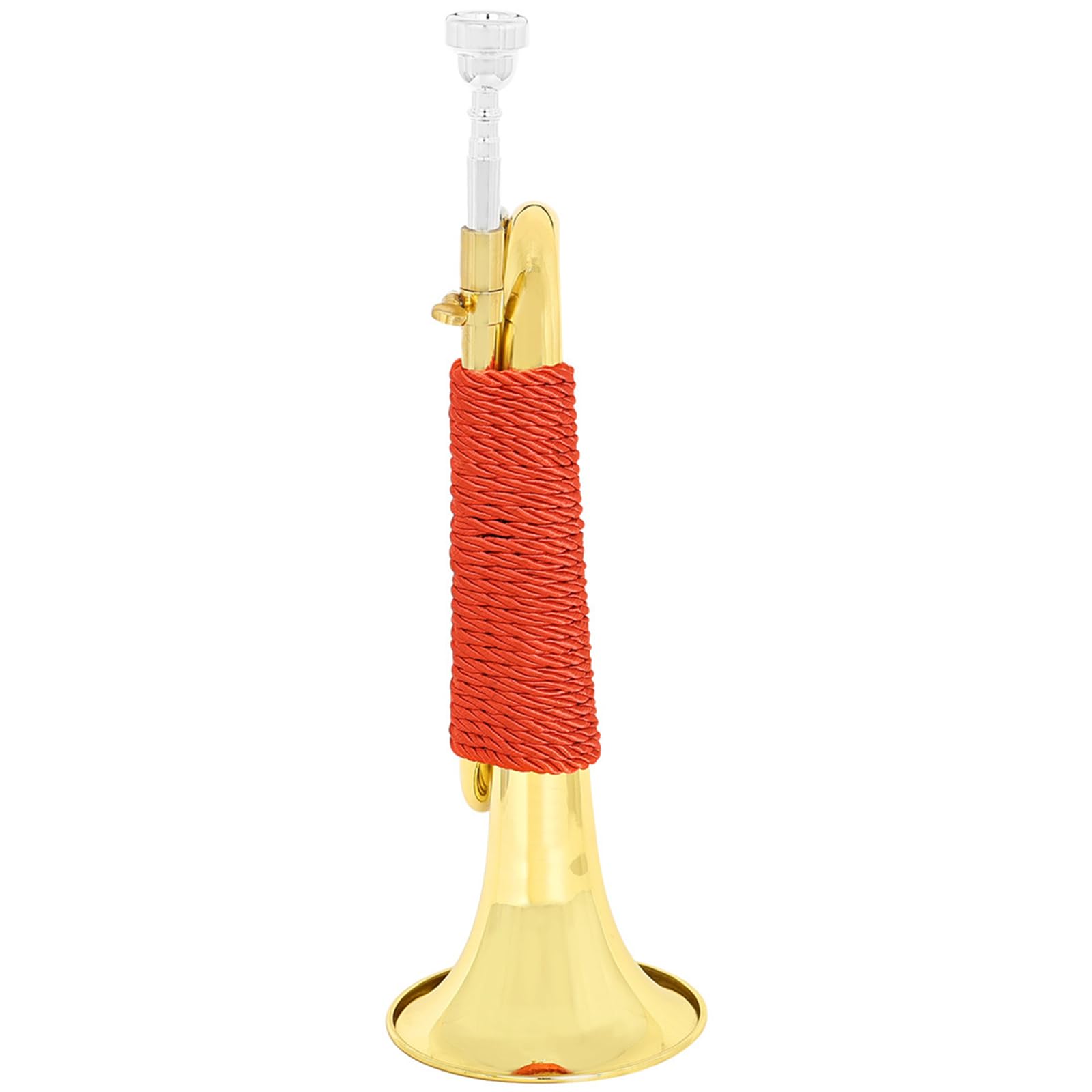 Trompeta de metal para caballería militar, portátil, trompeta de caballería, instrumento de latón para orquestas militares, bandas escolares, campamentos, instrumentos musicales