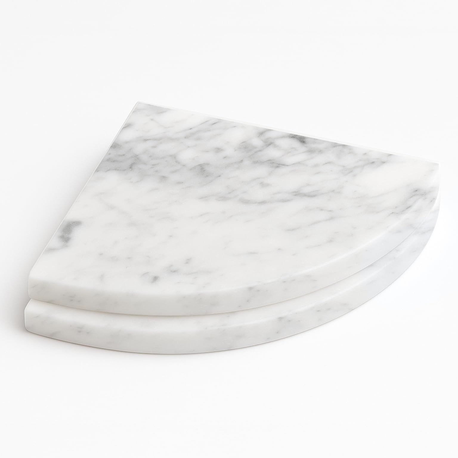 Threshold Shop 9 Inch Italian White Carrara Marble Corner Shower Shelf Bathroom Caddy Wall Mounted Shower Shelf Classic