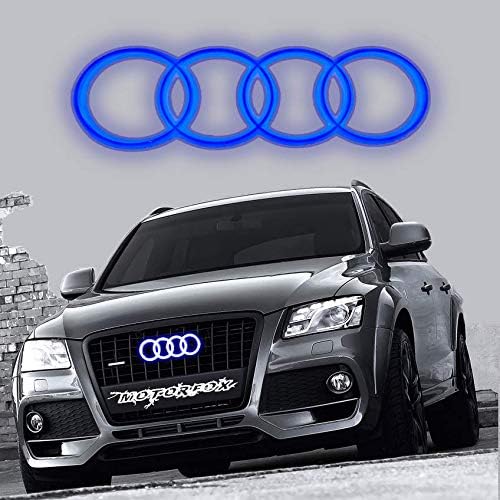 Motorfox Led Emblem Logo Front Grill Illuminated Glow Light Badge Black 11,2 inch